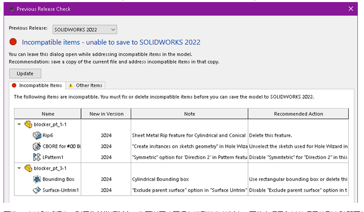 SOLIDWORKS 2024 如何保存为以前的版本
