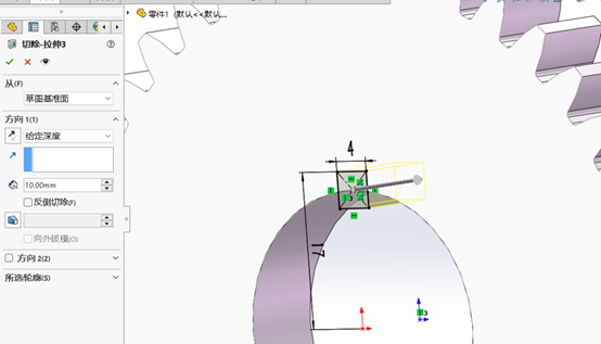 solidworks齿轮拉伸切除