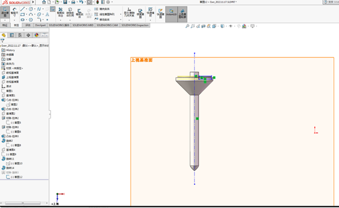 solidworks绘制第二个草图