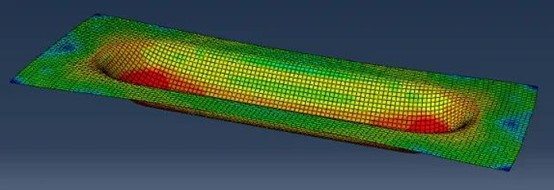 Abaqus冲压过程应力分布云图