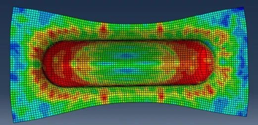 Abaqus板件成型应力分布云图