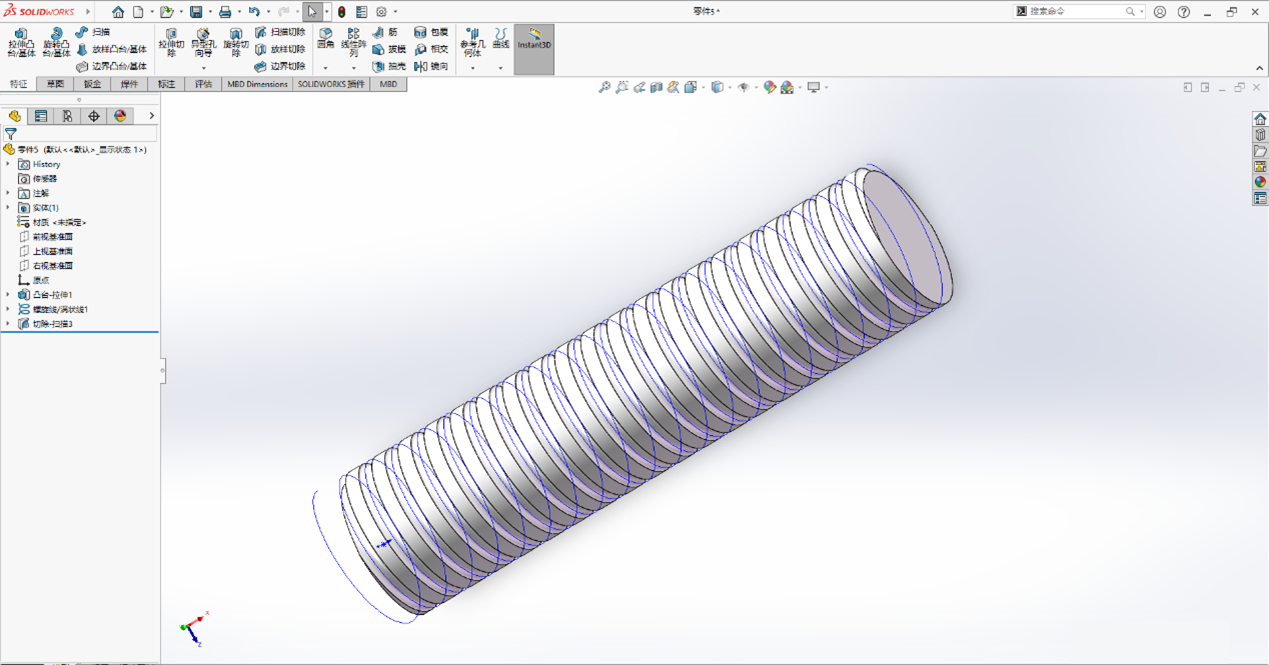SOLIDWORKS扫描切除